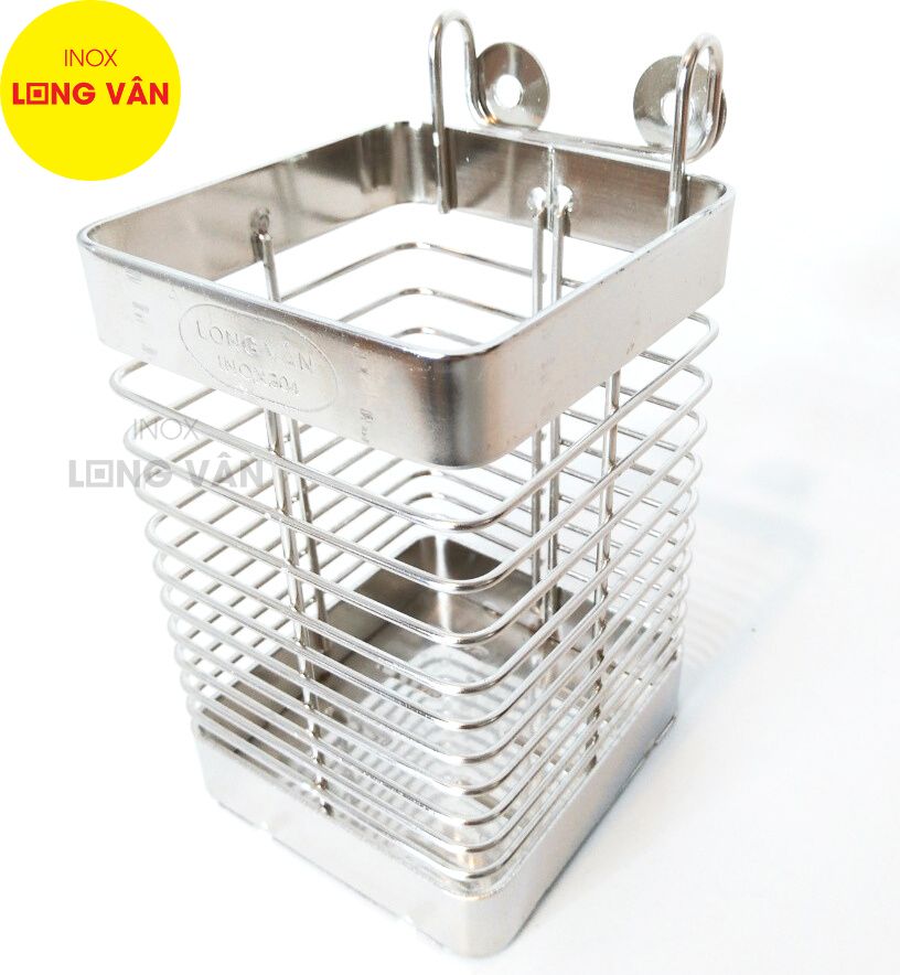 Ống đũa INOX 304 1 ngăn ống đựng muỗng thìa, đũa phòng bếp nhỏ gọn, Inox thanh la đặc dầy 304