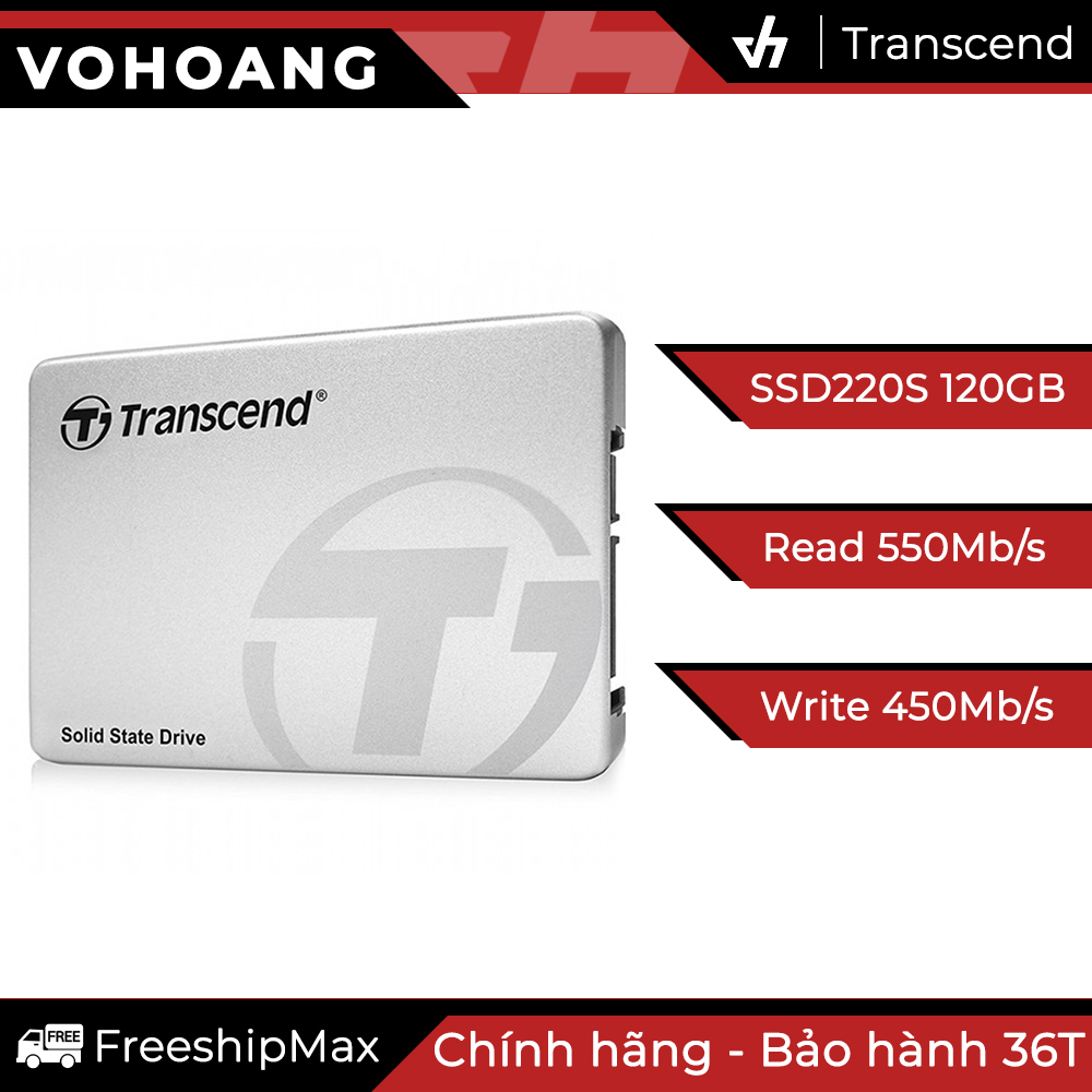 SSD Transcend 120GB Sata3 thiết kế kim loại siêu mát
