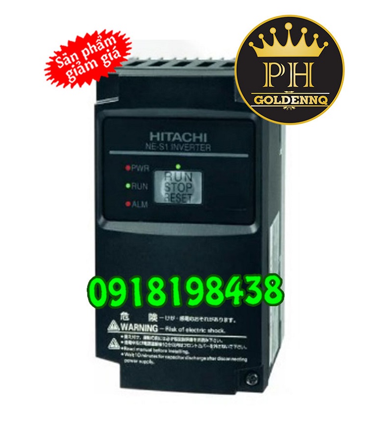 Biến tần hitachi nes1-015sb 1.5kw 2hp 1 pha 220v