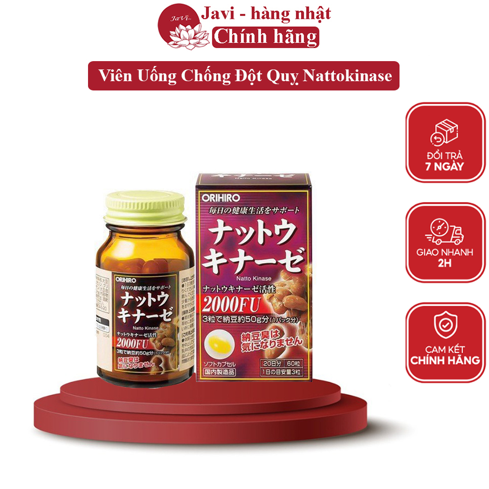 Viên Uống Chống Đột Quỵ Nattokinase 2000Fu Orihiro Nhật Bản