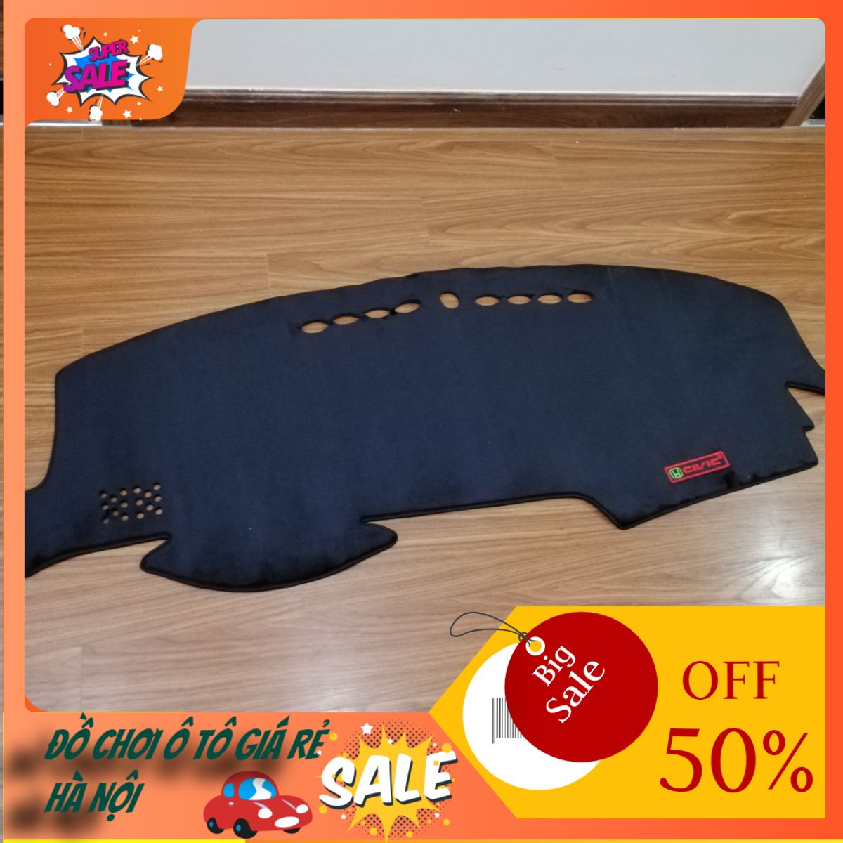 Tấm taplo nhung lông cừu cao cấp xe Honda Civic 2018-2019