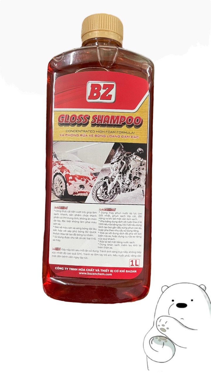 Xà bong rửa xe bọt tuyết bz 1l