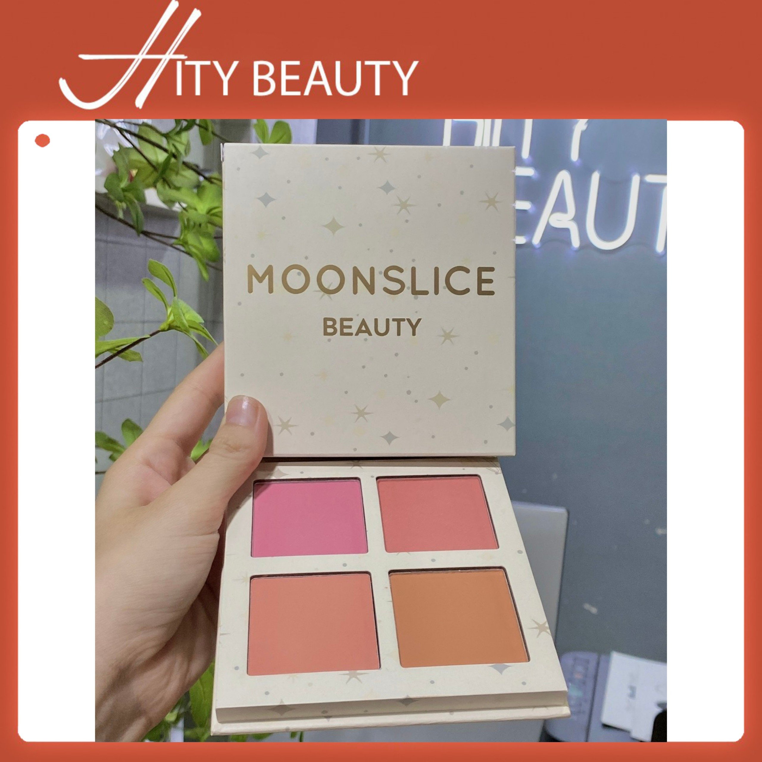 HCM-Bảng má hồng 4 ô màu Moonslice Beauty dành cho makeup trang điểm