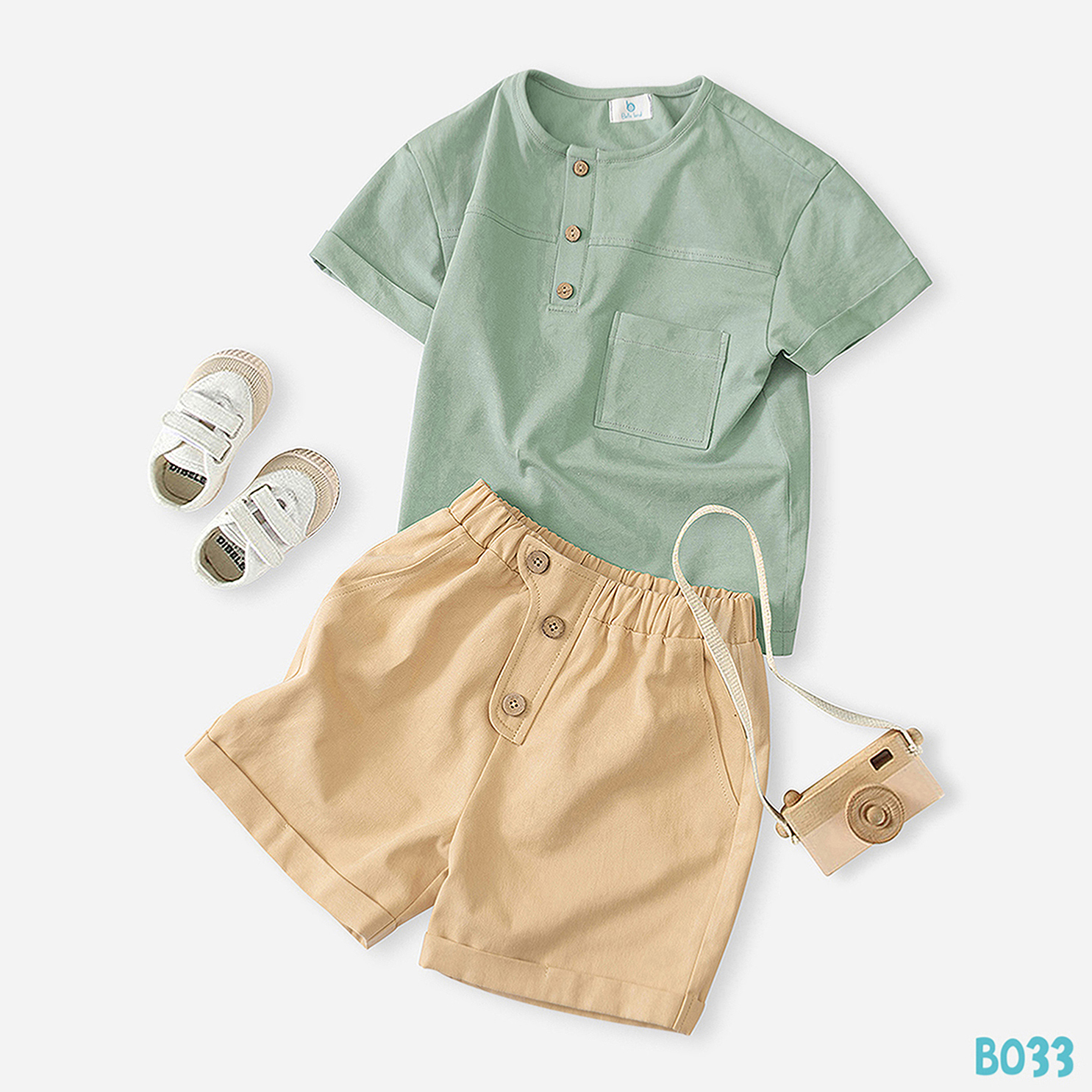 Bộ quần áo cho bé vải cotton mềm mịn 4 màu thời trang bello land