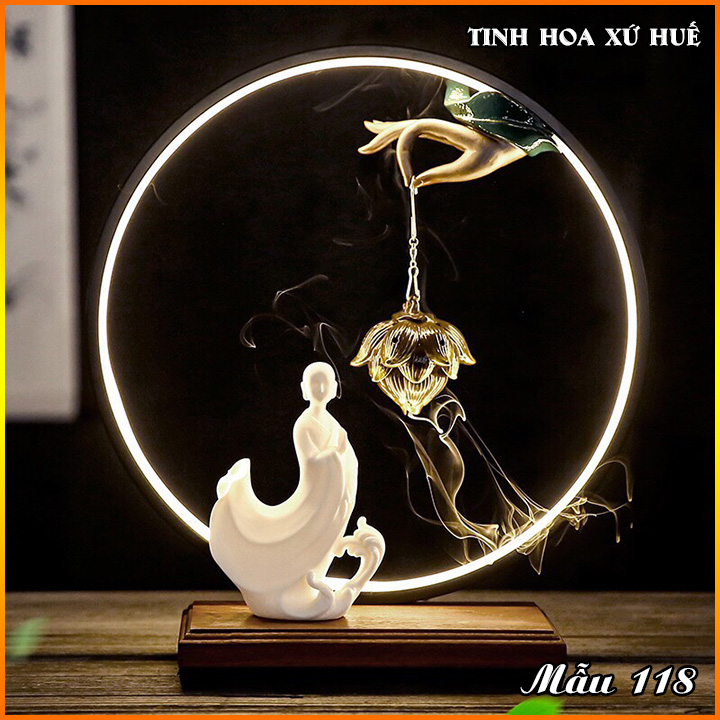 Thác khói trầm hương Tân Nguyên, thác khói chảy ngược, thác khói hình Phật ngắm nhìn hoa sen trầm hương tỏa khói tuyệt đẹp