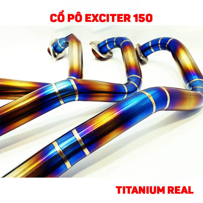 Cổ pô zin Exciter 150 Titanium Real