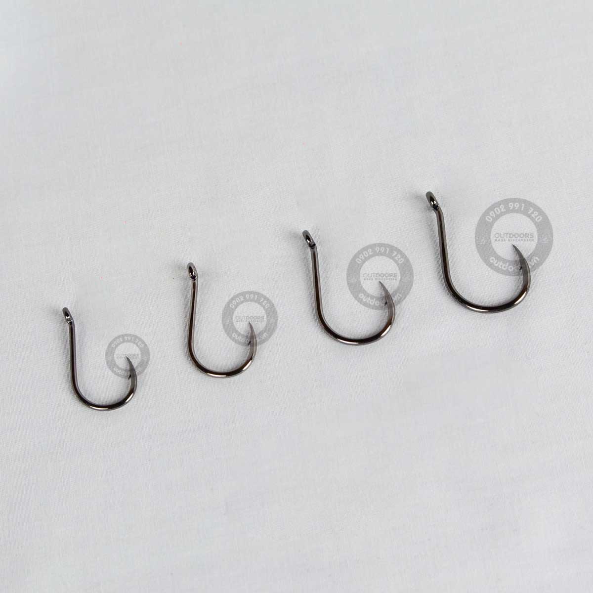 Lưỡi câu cá BKK Chinu Đít Tròn Mũi Giáo (Đen)