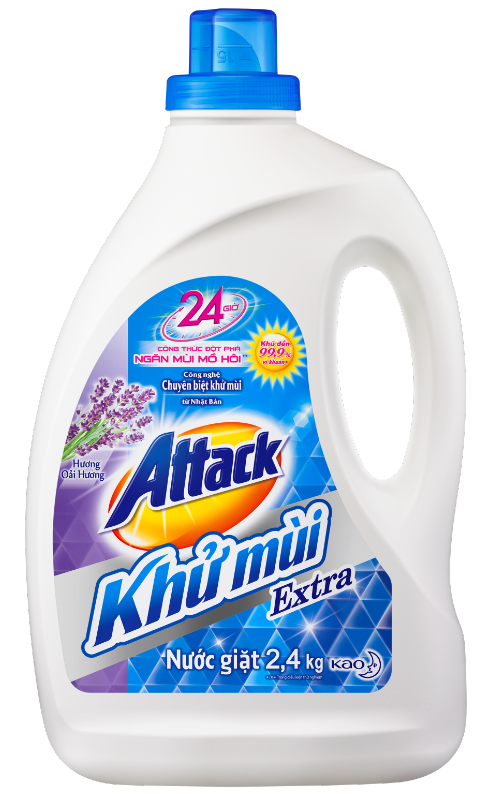 Nước giặt attack khử mùi hương oải hương 24lit nhập khẩu thái lan