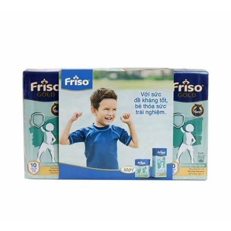 Sữa bột pha sẵn friso gold 180ml - lốc 4 hộp date 8/2022