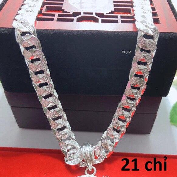 Dây chuyền bạc kiểu móc xích trọng lượng 21 chỉ