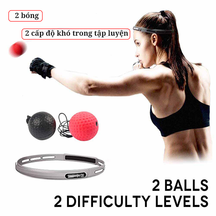 [HCM]Bộ bóng đấm boxing tập phản xạ đeo đầu FX309