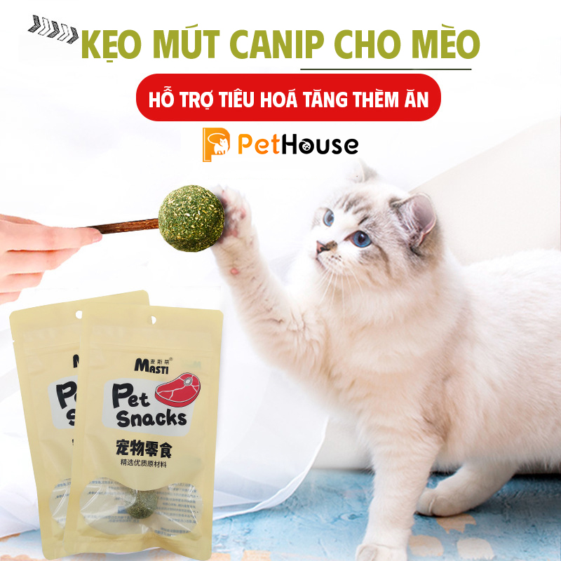 Cỏ mèo, catnip, cỏ bạc hà, kẹo mút cỏ mèo masti pet snack - dành cho chó mèo