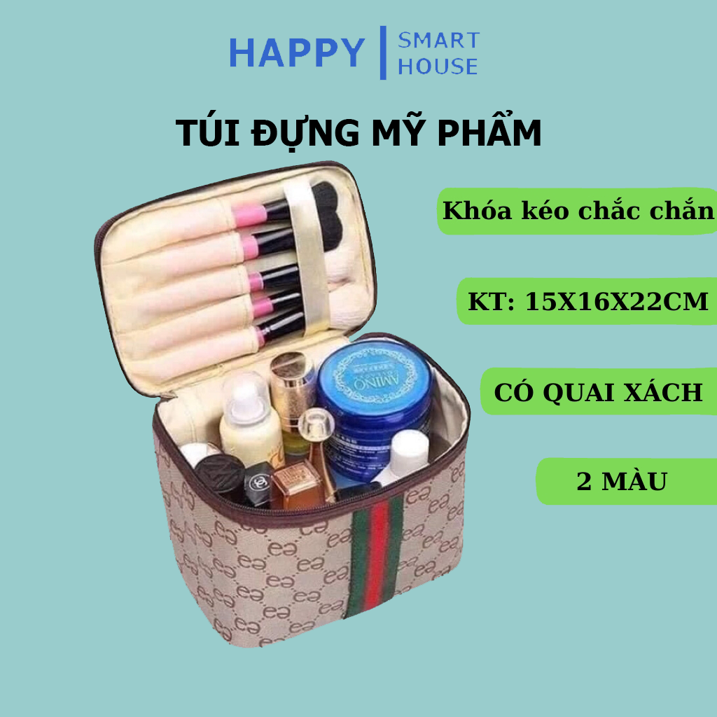 Túi đựng mỹ phẩm, cốp đựng đồ trang điểm chống thấm nước- Túi đựng mỹ phẩm cá nhân sang chảnh- Túi Đựng Mỹ Phẩm Du Lịch Nhiều Ngăn Chống Thấm- Túi Đựng Mỹ Phẩm Cọ trang điểm