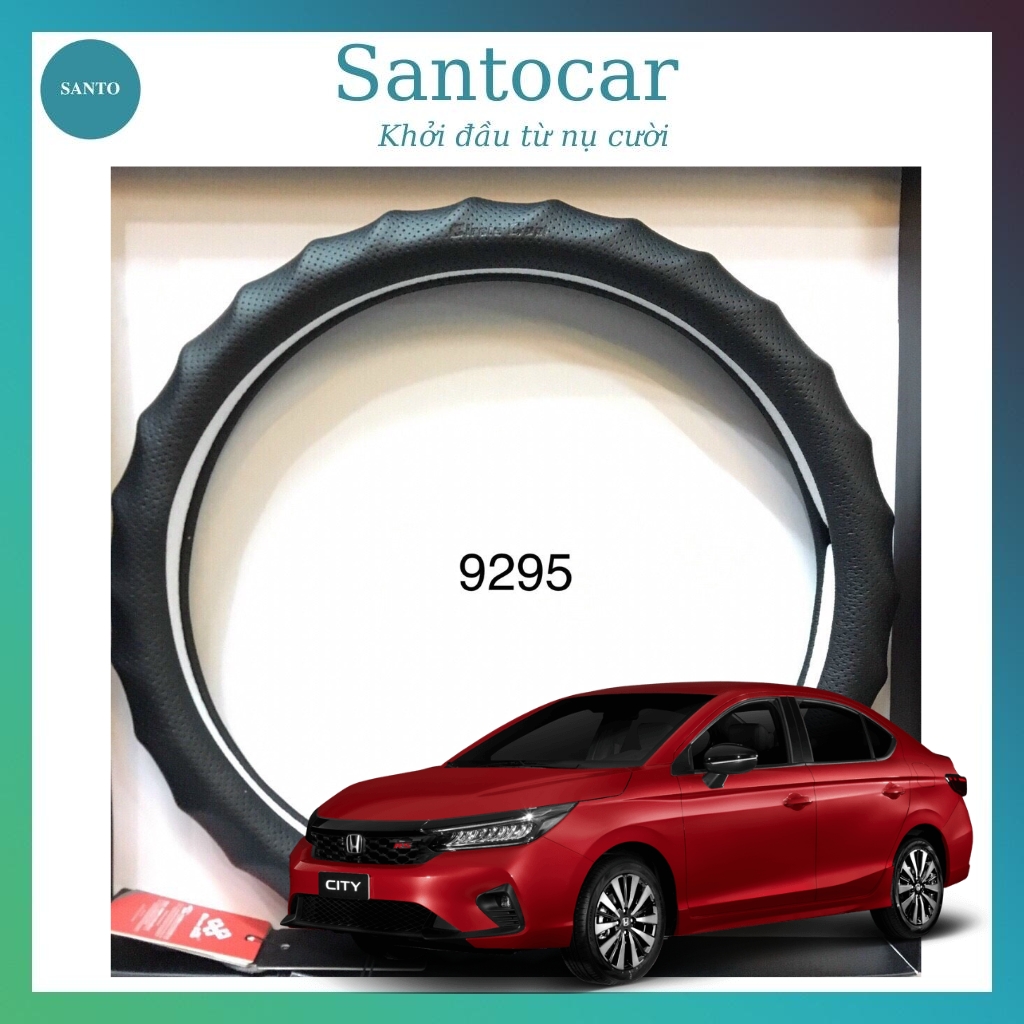 Bọc vô lăng xe Honda City Circle Cool 9295 cao cấp , bao tay lái xe ô tô City cao cấp - Santocar