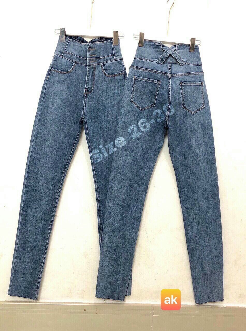 [HOT..HOT..] Quần jean nữ form chuẩn, quần jean nữ chất bò co giãn lưng siêu cao khoe dáng chuẩn đẹp thời trang Binstore94 BS681