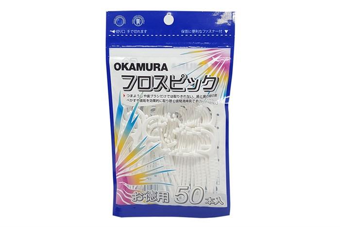 Combo 5 bịch tăm chỉ nha khoa Okamura, bịch 50 cây