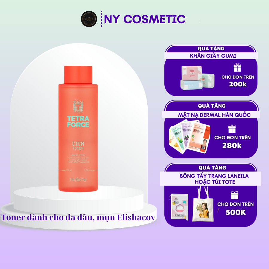 Toner dành cho Da dầu, mụn  ELISHACOY TETRAFORCE TONER