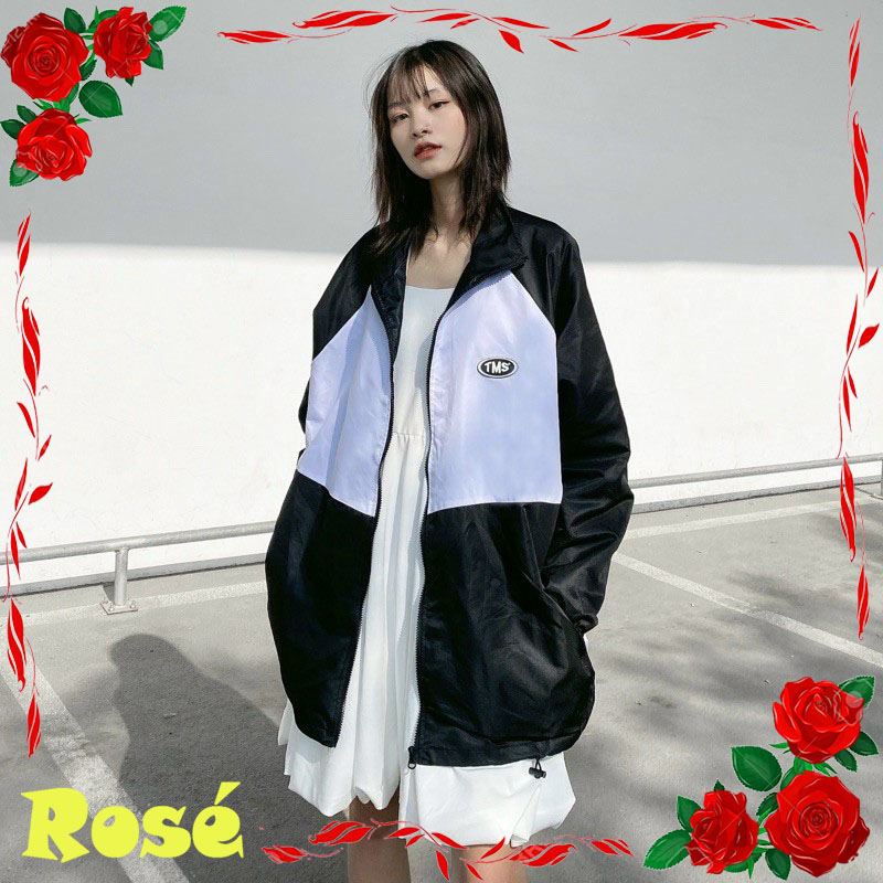 Áo Khoác Nam Nữ Form Rộng, Áo Khoác Dù 2 Lớp Phối Màu Trẻ Trung in Chữ TMS Độc Đáo.Tp