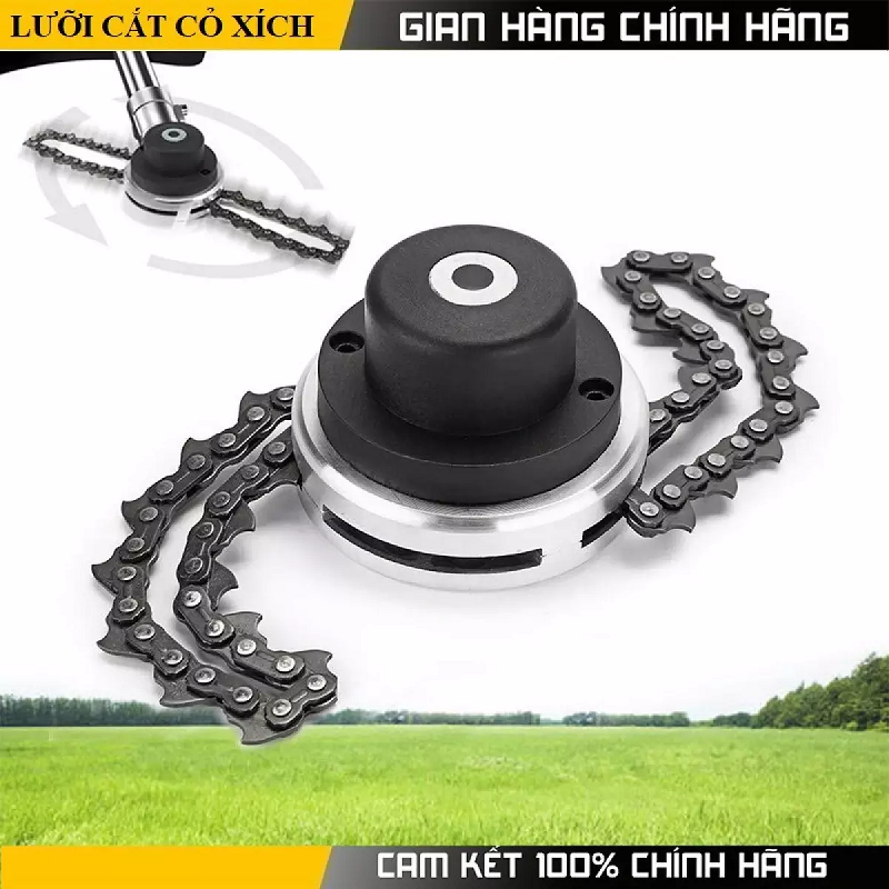 Lưỡi cắt cỏ - Bộ sản phẩm Bao gồm:1 x Đầu Tông Đơ với Cài Đặt Cuộn Dây Xích - Cuộn dây xích có độ cứng cao hơn bền hơn.