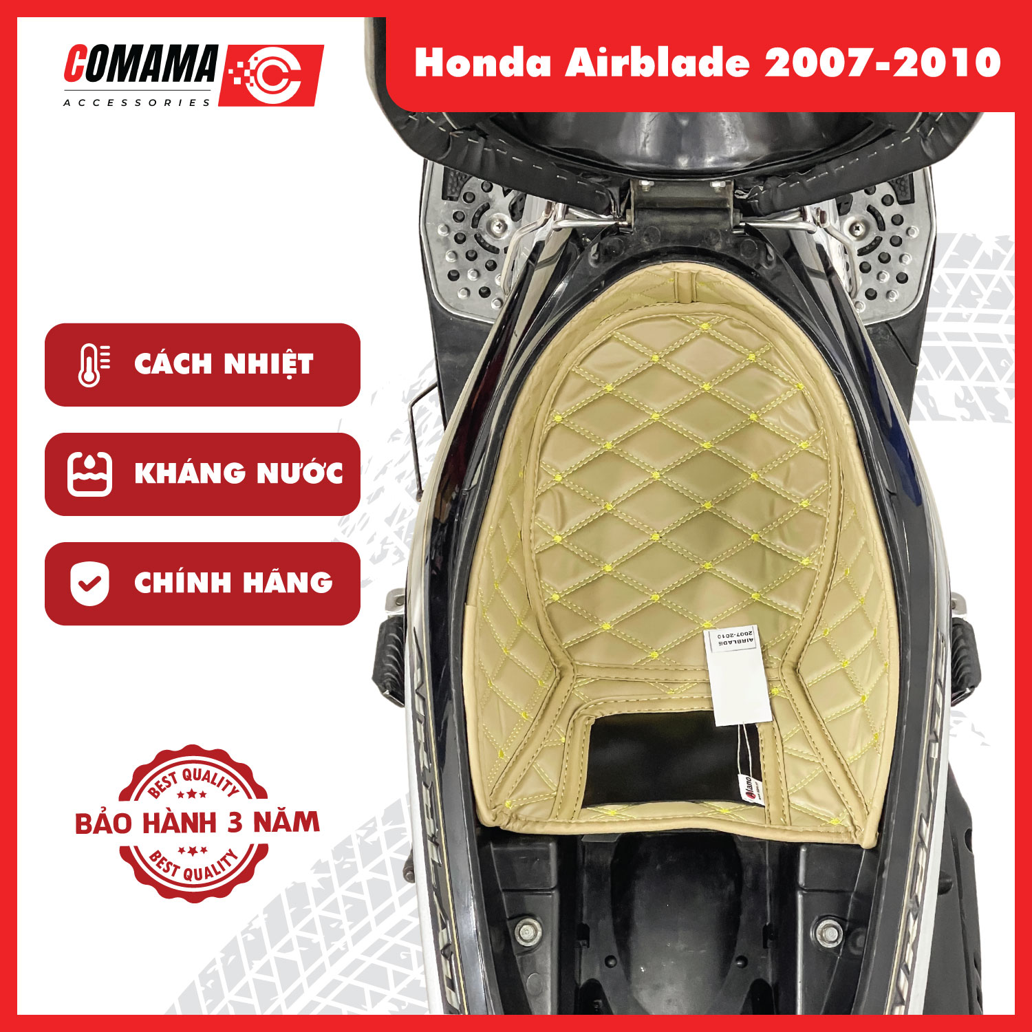 Lót cốp da 5d, đệm lót cốp comama xe airblade 2007-2010 chống sốc, cách nhiệt, bảo hành 3 năm