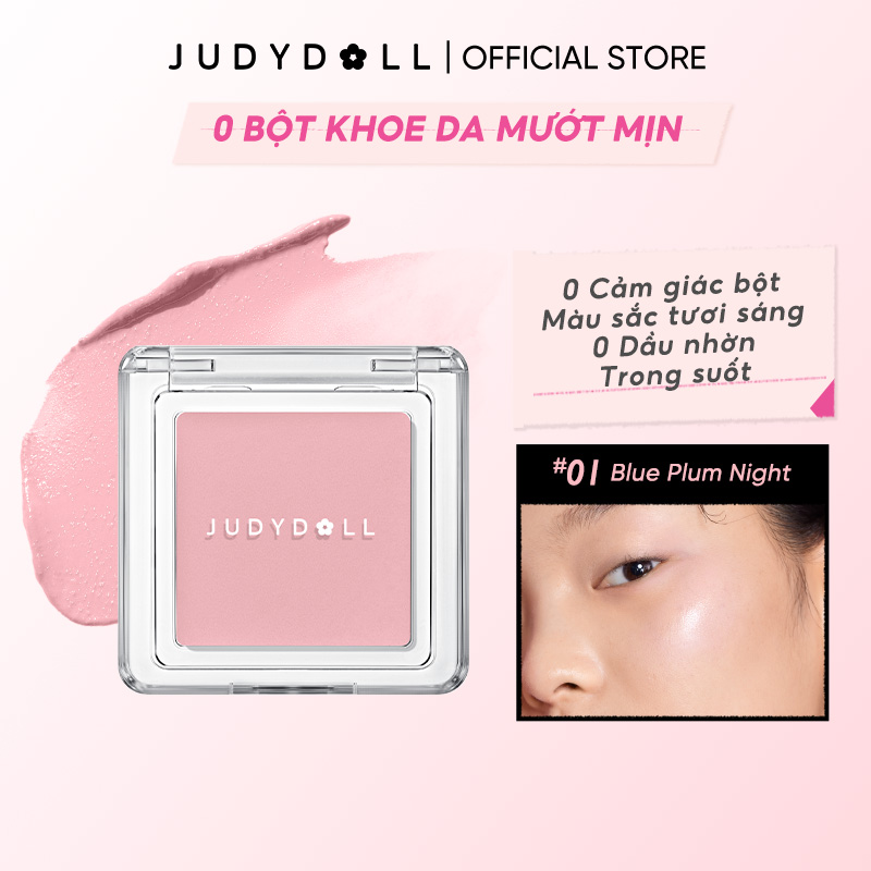 Judydoll Monochrome Silky Milky Blush Waterproof Palette Matte Single Color Face Cheek Blush