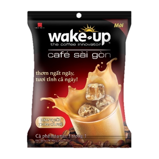 Cà phê sữa Wake Up Café Sài Gòn 456g ( 24 gói x 19g)