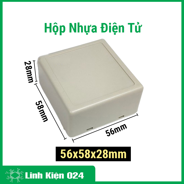 Hộp nhựa điện tử 56x58x28mm nhựa ABS chịu va đập tốt bảo vệ bảng mạch kỹ thuật