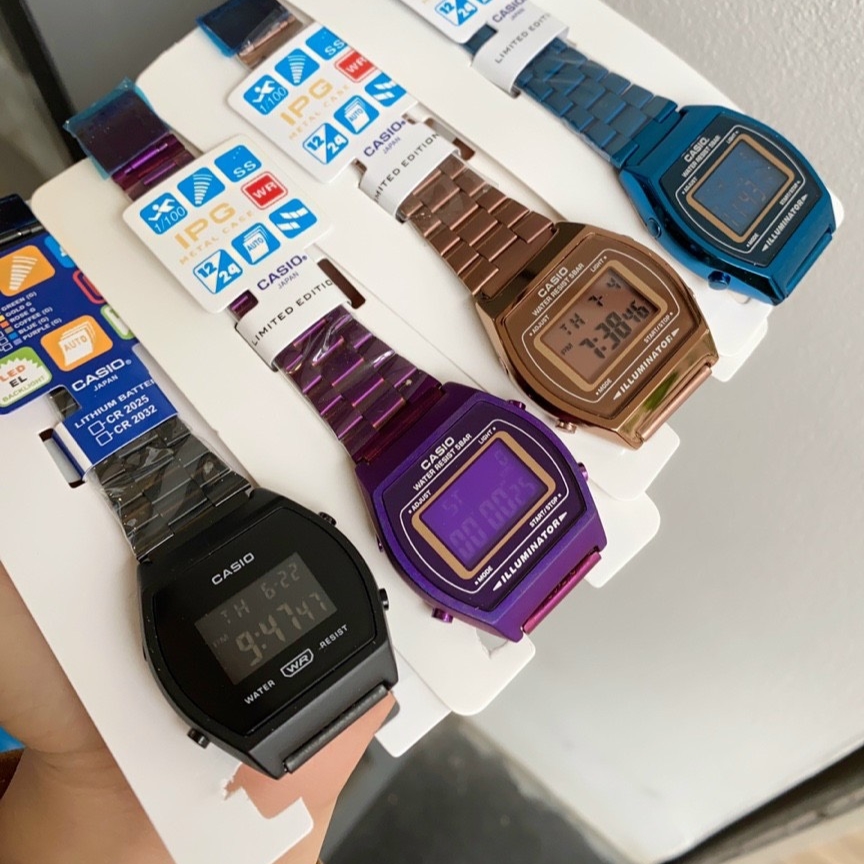 Đồng Hồ Nam Nữ Casio B640 Unisex Viền thép không gỉ, không phai màu