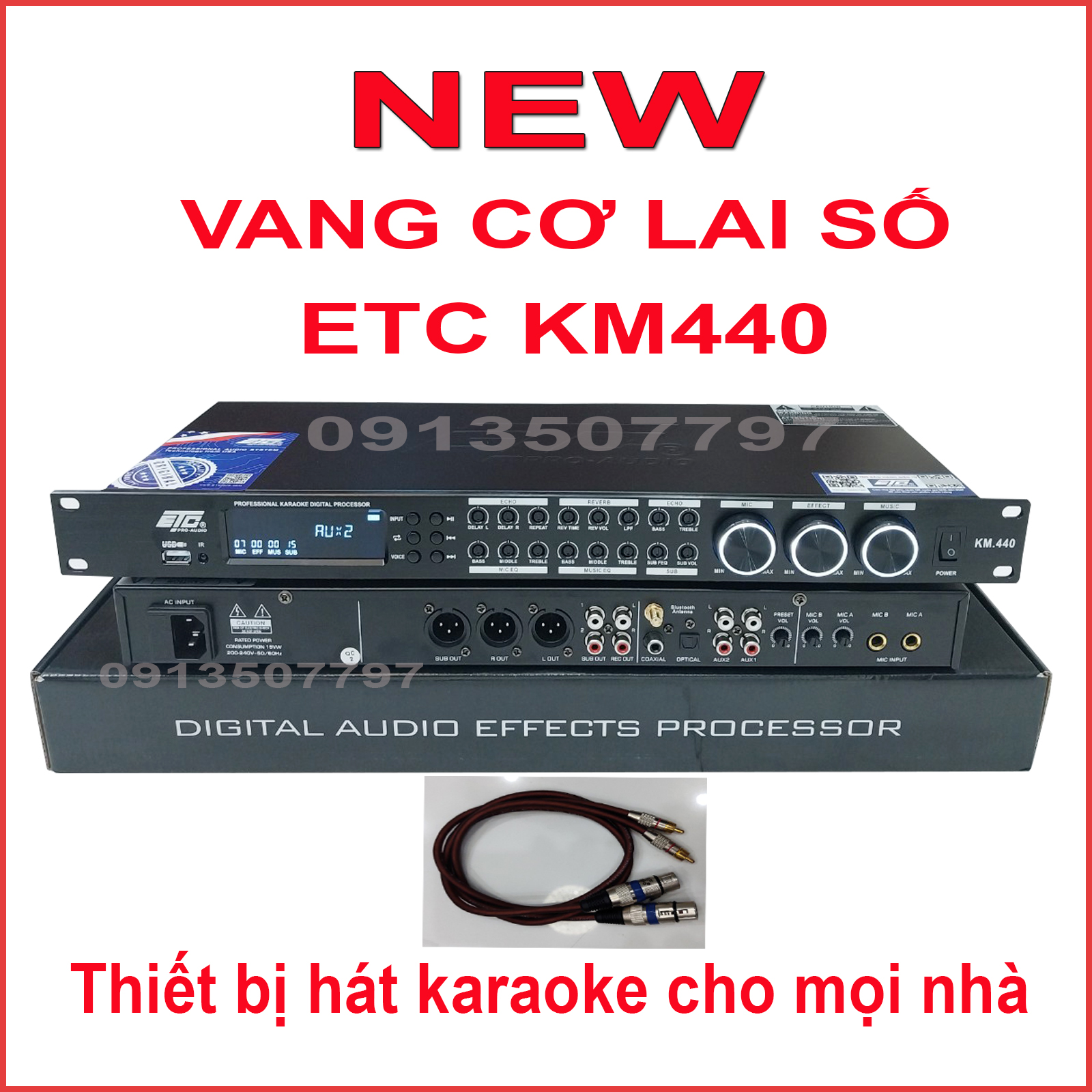 Vang cơ lai số ETC KM440 sản phẩm karaoke gia đình  chống hú tốt  chất giọng sáng trung thực