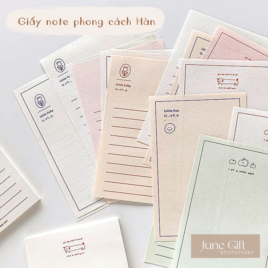 Giấy note, giấy ghi chú phong cách Hàn Quốc