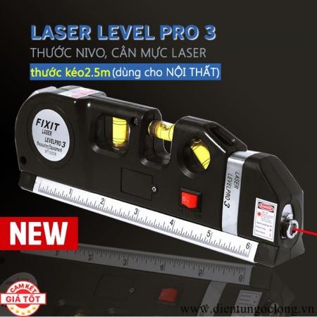 Thước Ni vô laser đa năng Cân mực laser thước đo thước kéo cân bằng lấy mức Laser vạch đường thẳng ngang dọc và căn vuông góc