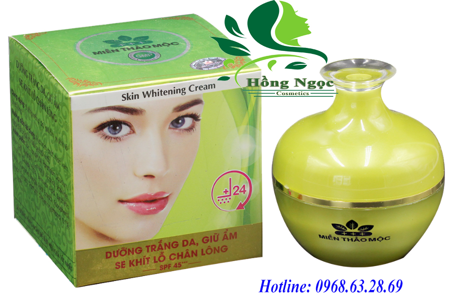 [HCM]Mỹ phẩm Miền Thảo Mộc - Kem dưỡng trắng da - Giữ ẩm - Se khít lỗ chân lông Skin Whitening cream (20g)