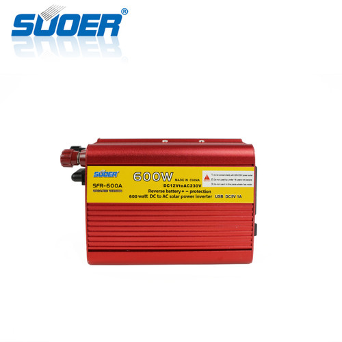 Bộ đổi điện 600W 12V sang 220V chống ngược cực - SFR-600A, bộ chuyển đổi dòng điện, độ ổn định điện áp cao, tự ngắt khi quá tải