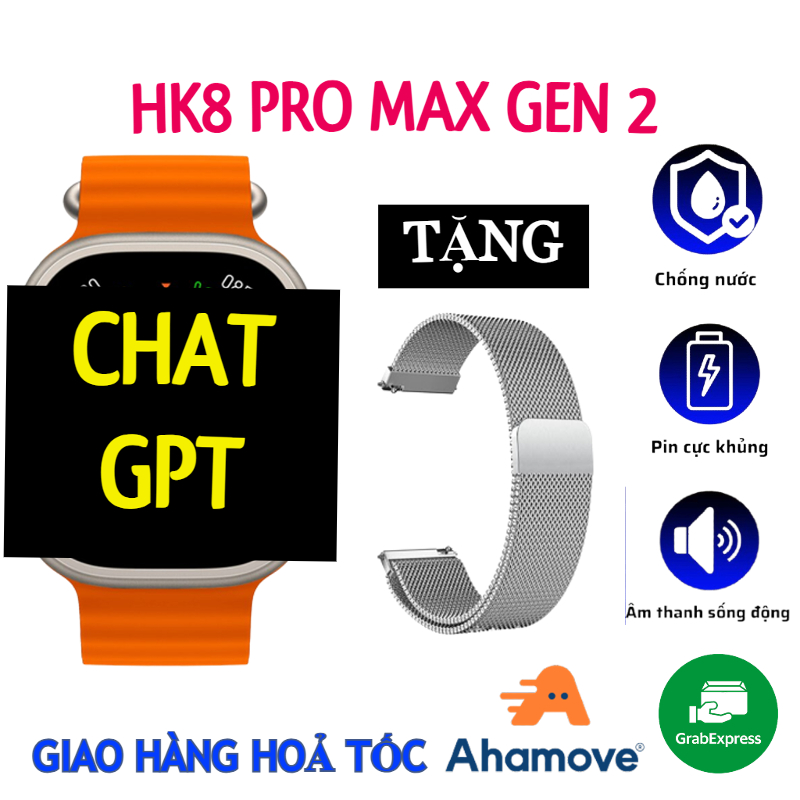 Đồng Hồ Thông Minh HK8 Pro Max Gen 2 Màn Hình Super Amoled 2,12inch Tràn Viền, 120hz Cực Mượt, Nhận 