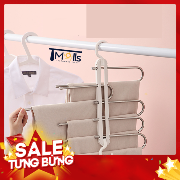 [HCM]Móc quần tây đa năng chất liệu inox treo quần gọn gàng thẩm mỹ tiện lợi bao đổi trả