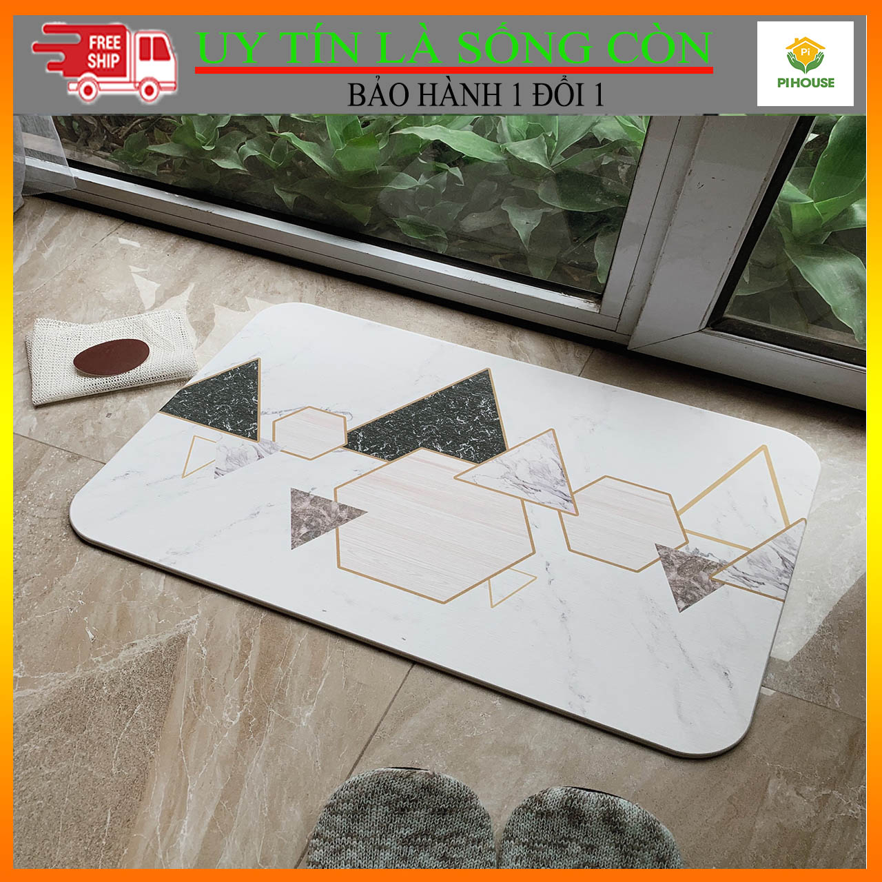 Thảm đá lau chân phòng tắm pihouse siêu thấm nước - thảm đá công nghệ nhật - nhiều mẫu mã lựa chọn