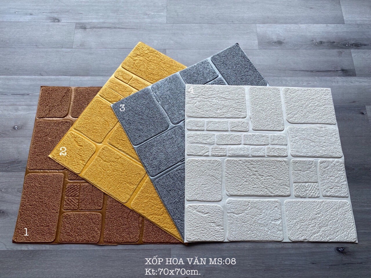 10 tấm xốp dán tường hoa văn giả đá hiện đại . Độ dày 6mm , hàng loại 1 nhập khẩu Hàn Quốc