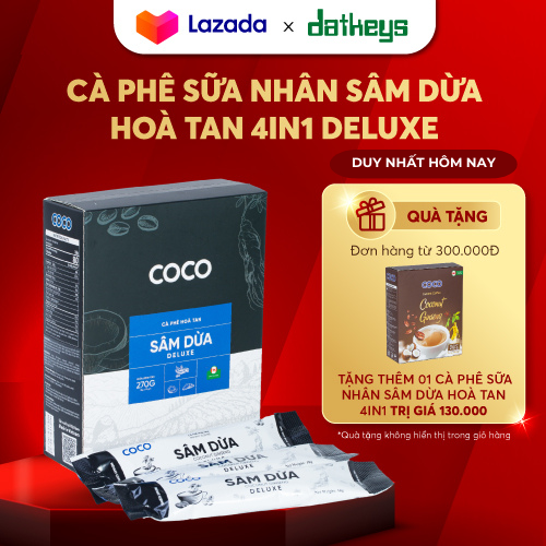 MUA 1 GIẢM 5% Cà phê hòa tan sâm dừa Deluxe hiệu COCO
