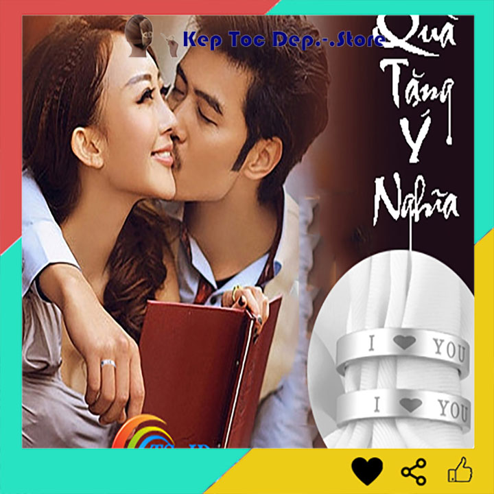Nhẫn inox cao cấp cặp đôi tình nhân I LOVE YOU đẹp, không đen - tặng hộp đựng xinh xắn - số lượng 02 chiếc - quà tặng ý nghĩa cho người yêu