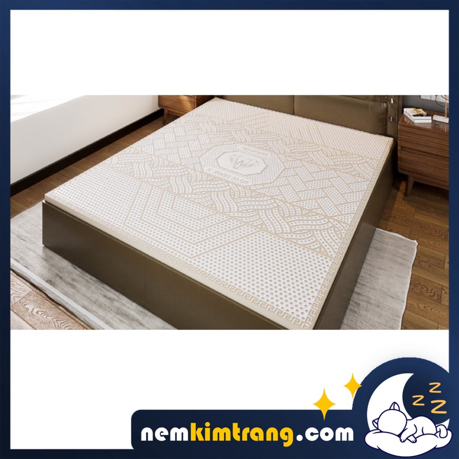 Nệm cao su topper kim cương toplux 5’zone - chính hãng, cao cấp
