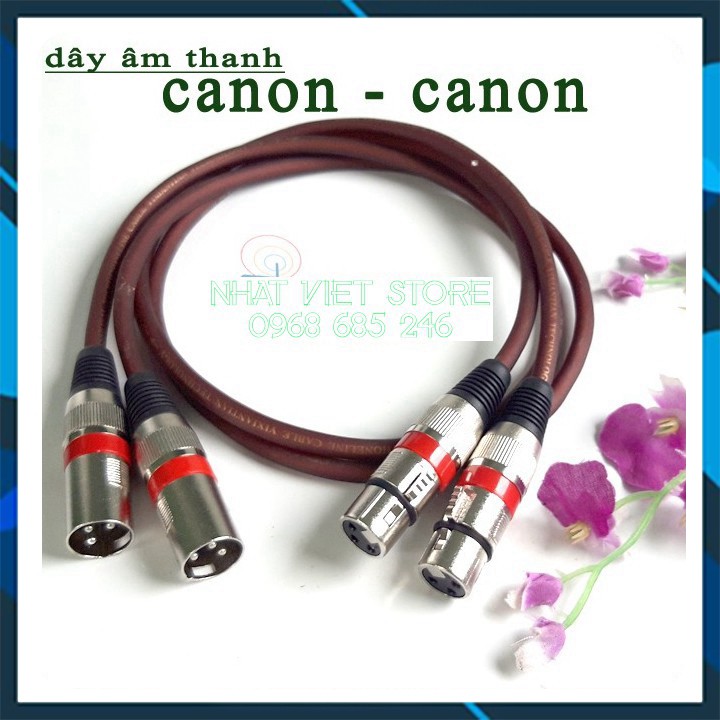 2 dây canon Nhật 2 đầu đực cái 3 chân loại 80cm .