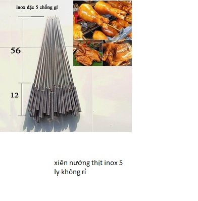 Xiên nướng thịt inox , vỉ nướng cá inox ,xiên 3 nướng gà inox