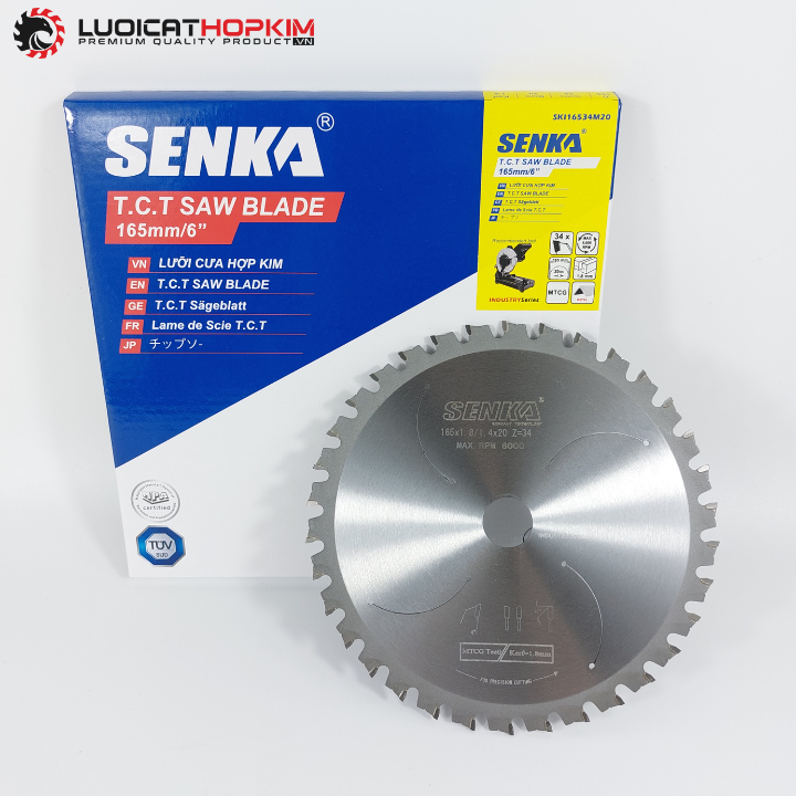 Lưỡi cưa sắt hợp kim 165mm senka