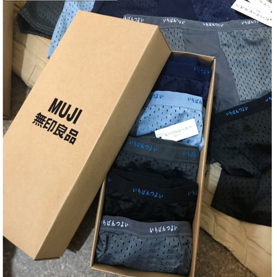 Quần lót nam MUJI cao cấp thông hơi 1 hộp 5 cái tam giác
