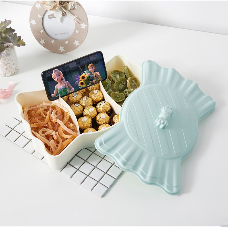 Hộp mứt tết bằng nhựa an toàn sang trọng
