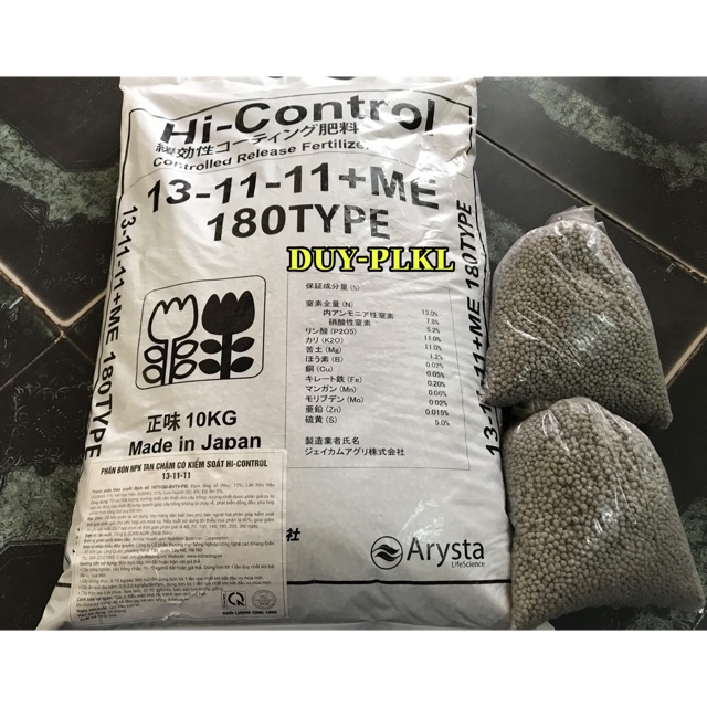 500gr - phân chì tan chậm 13-11-11+me phân tan chậm nhật 6 tháng.