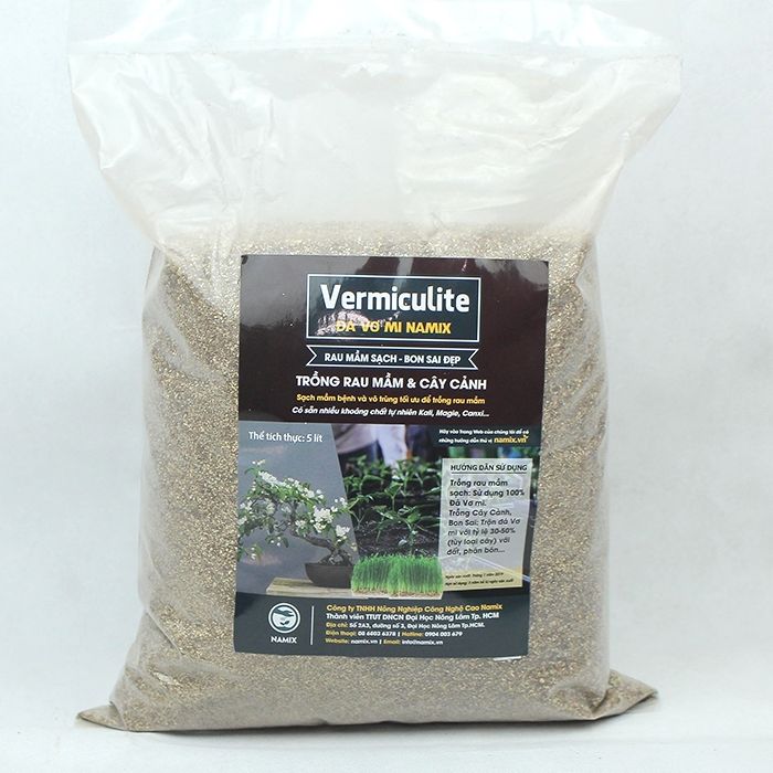 Đá Vermiculite Namix Ươm Hạt Giống, cây giống, Trồng Rau Mầm 5dm