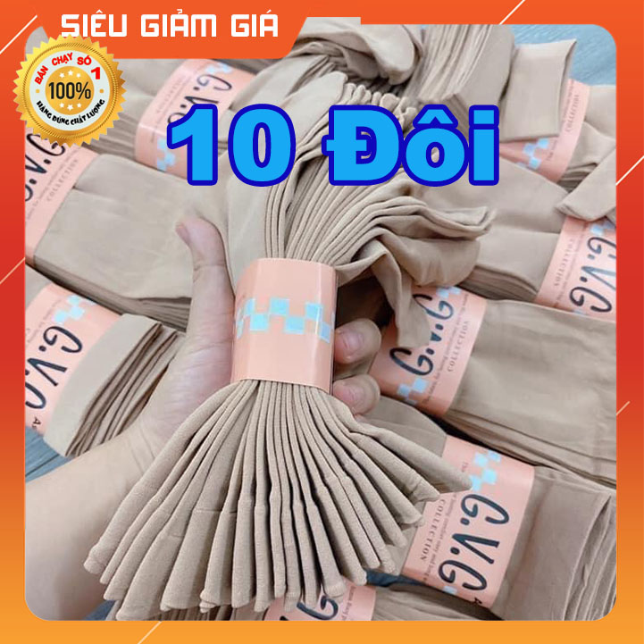 10 cặp tất xỏ ngón nữ tiện lợi màu da mềm mịn mát êm chân chống nắng tốt