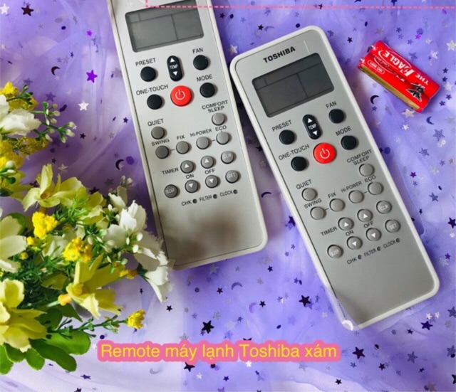 Remote máy lạnh .toshiba xám