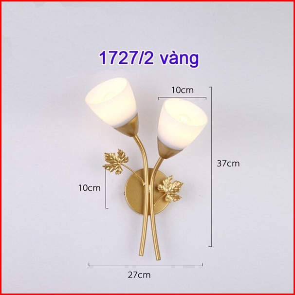 Đèn Tường Trang Trí Hiện Đại T1727-2 Sử Dụng Đui Bóng Xoáy E27 Thông Dụng_Trang Trí Phòng Khách Phòng Ngủ Cầu Thang